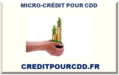 MICRO-CRÉDIT POUR CDD